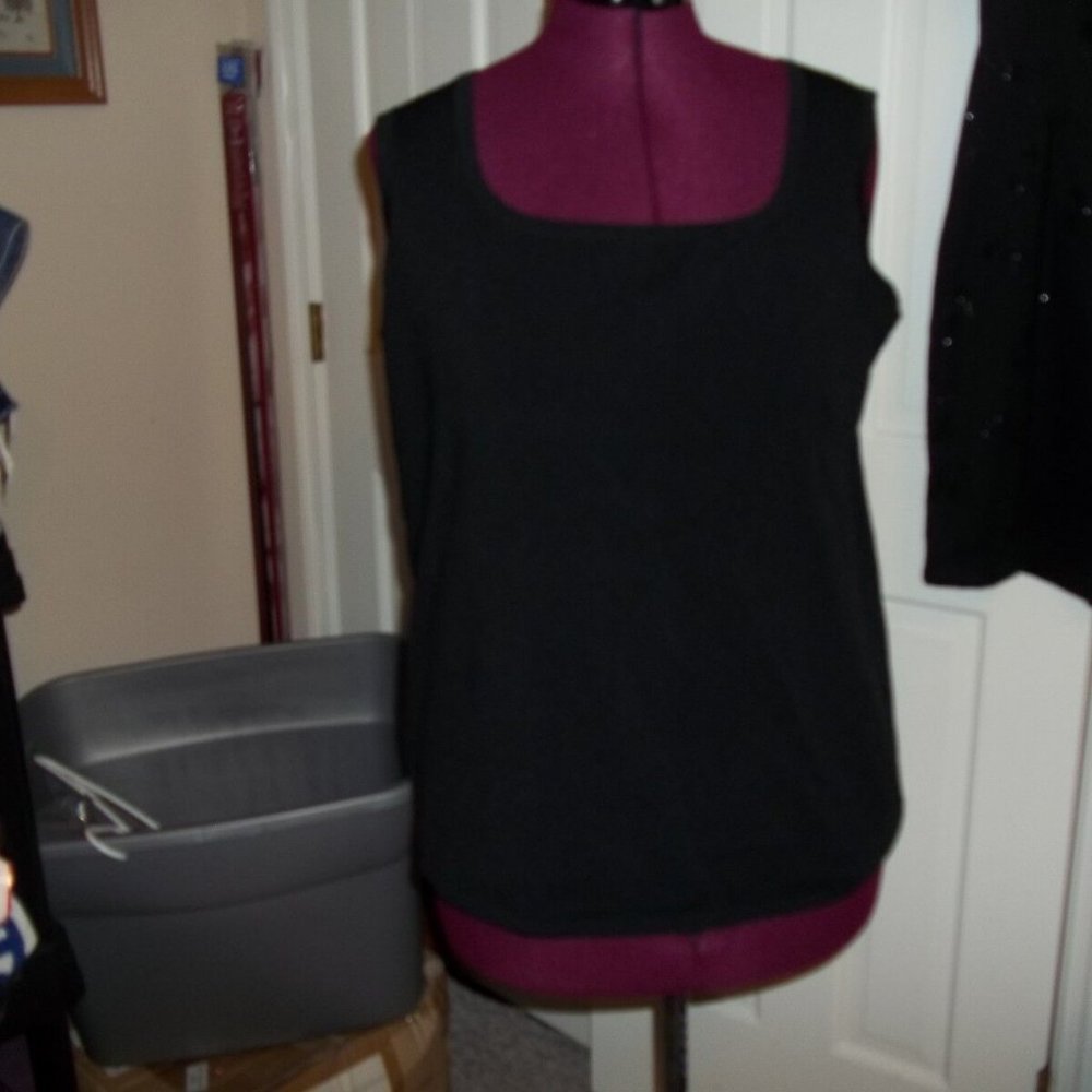 ELANA  LADIES BLACK TANK TOP SIZE 1